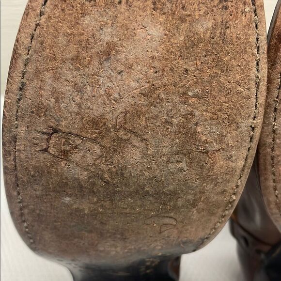 Free Bird by Steven Wrang Vintage Look Brown Leather Knee-High Boots Size 10 - Picture 6 of 11